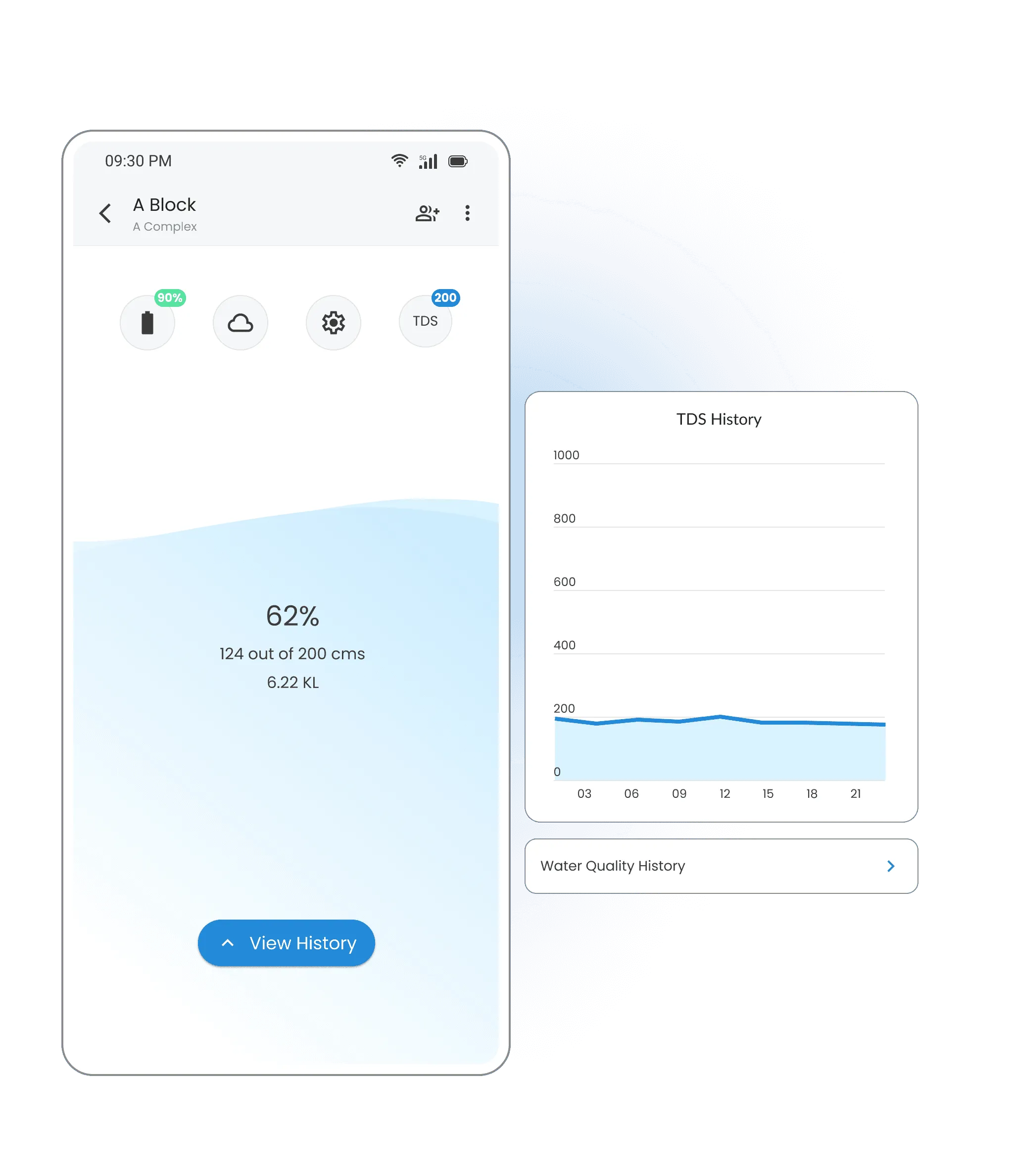 Waltr Q App Interface in Waltr App
