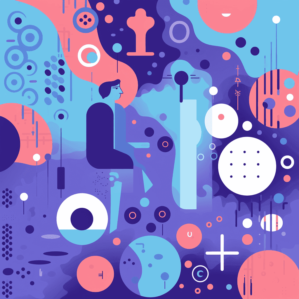 someone having a patch test shown as an abstract image