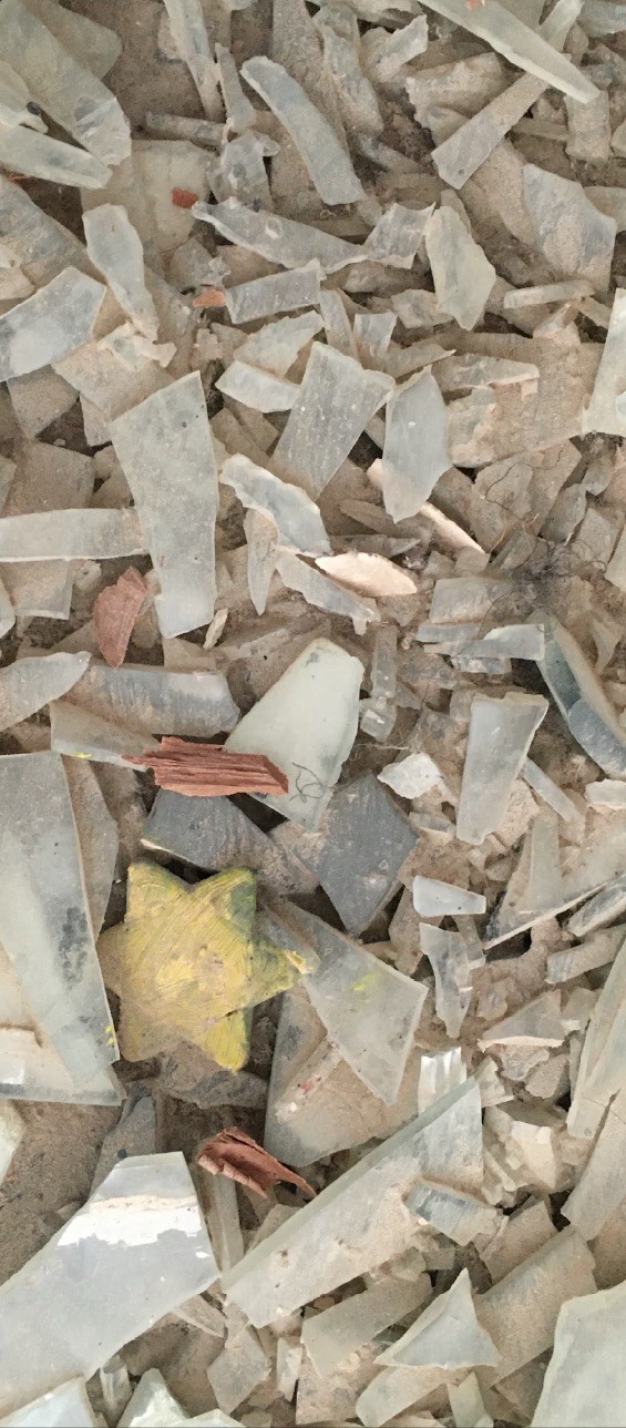 Ninth of November, 2008. Mixed media, window. by Barbara Walker.