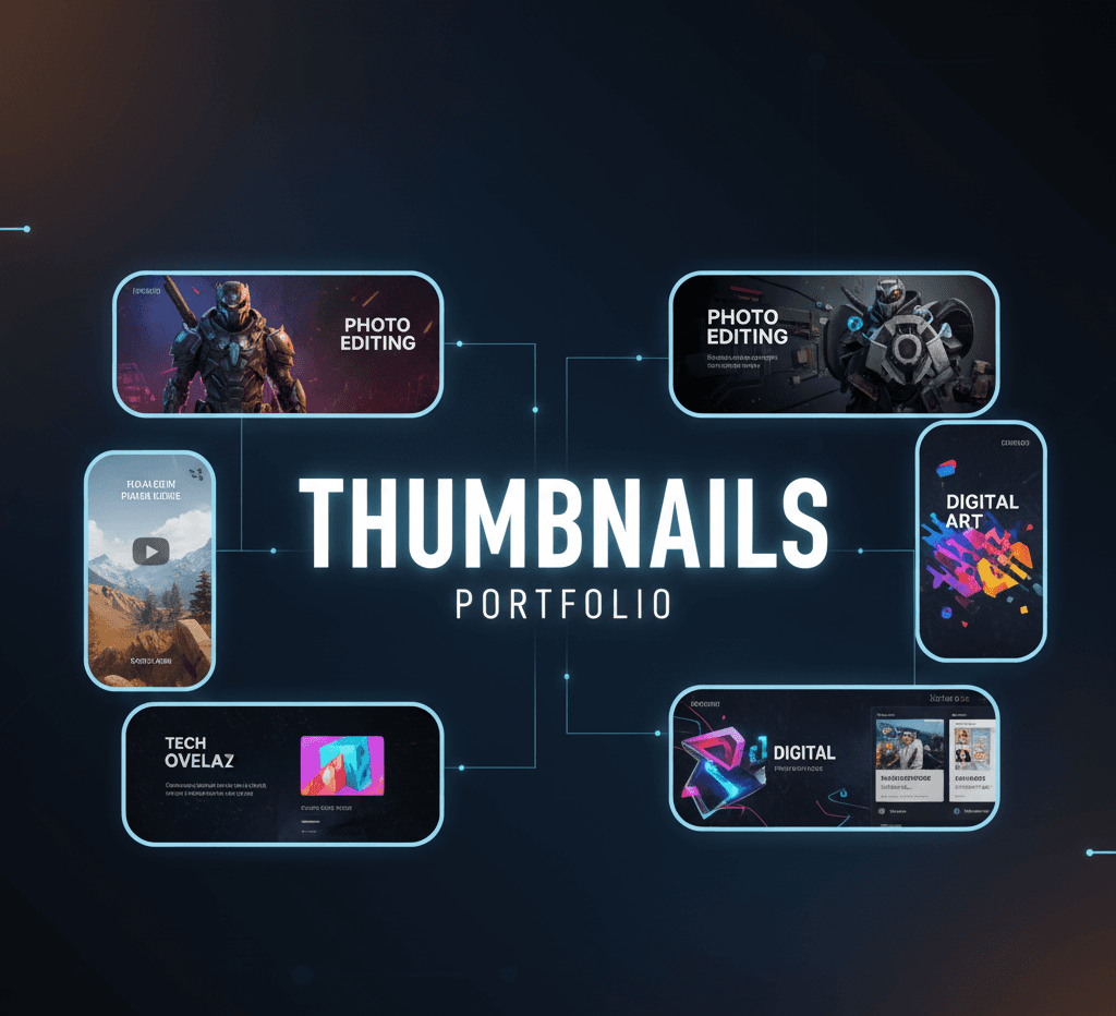 YouTube thumbnail design collection preview by DigitOraWorks