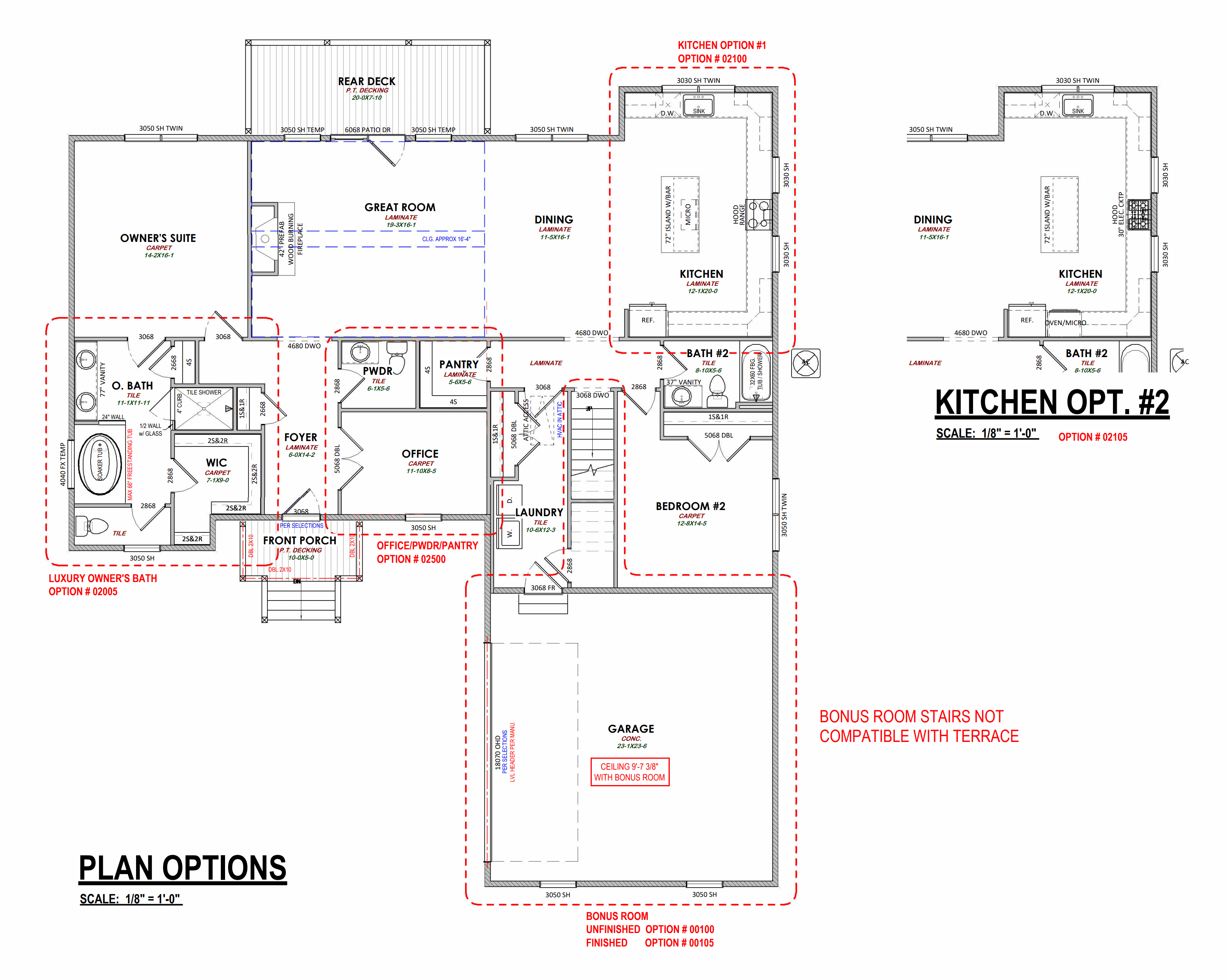 4 bed, 3.5 bath custom home floorplan