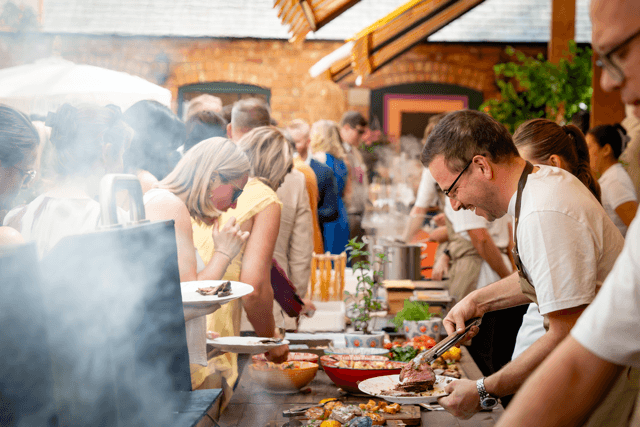 Refined food service within a commercial hospitality environment