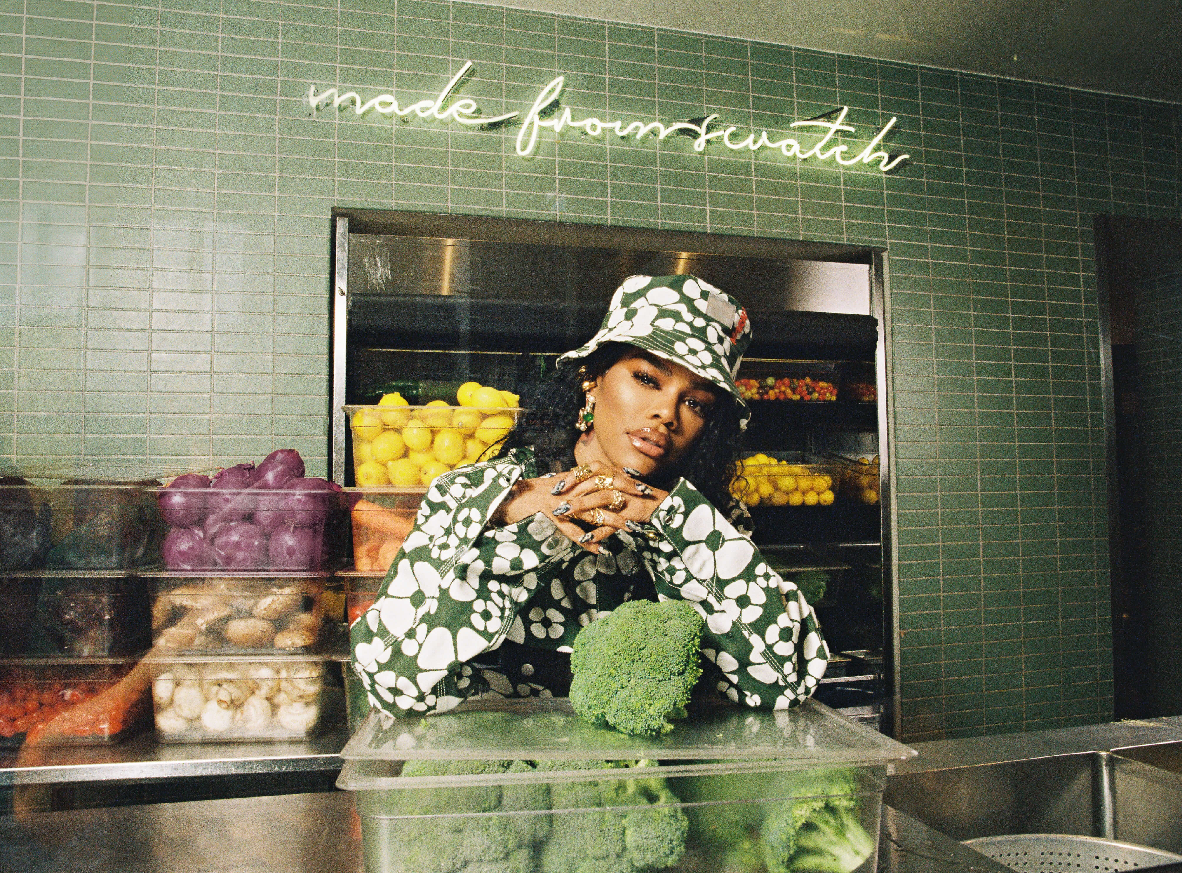 Teyana Taylor in Sweetgreen