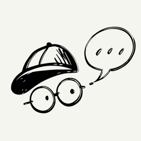 persona portrait image man with orange background and person's image on top