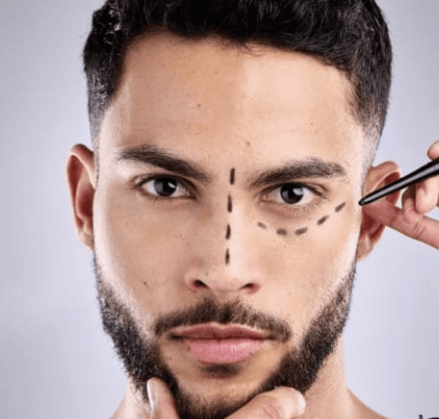 Male side-profile nose portrait