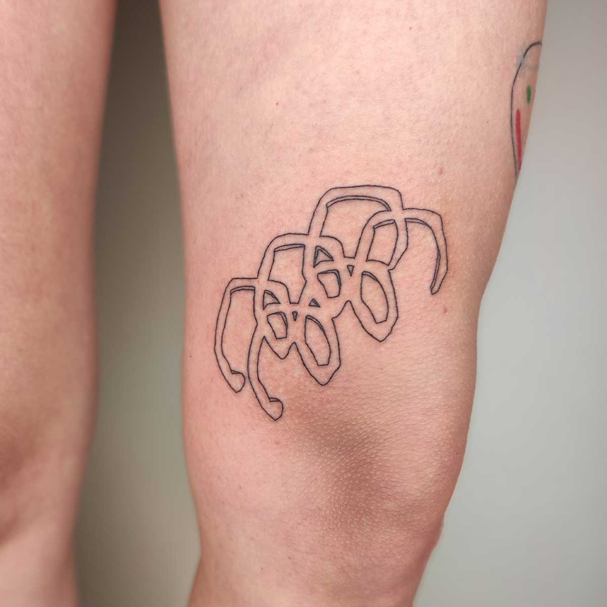 abstract lines tattoo