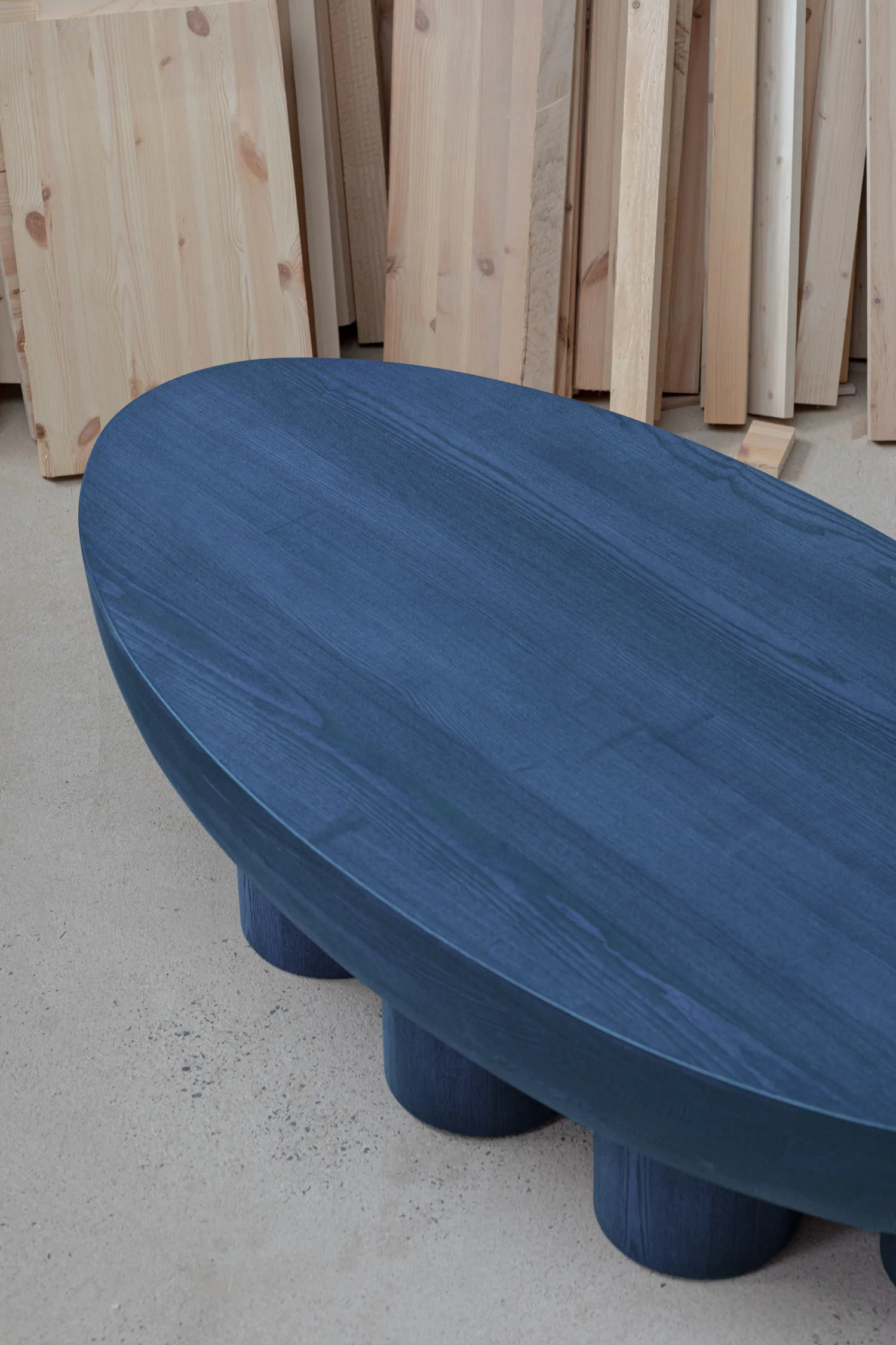 Cyclades table with symmetric geometry and architectural design clarity by Jiri Krejcirik