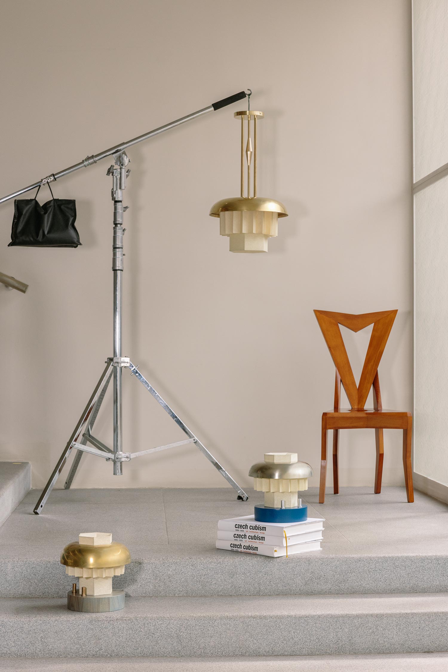 Emil Chandelier for Modernista – Art-deco and Cubism inspired