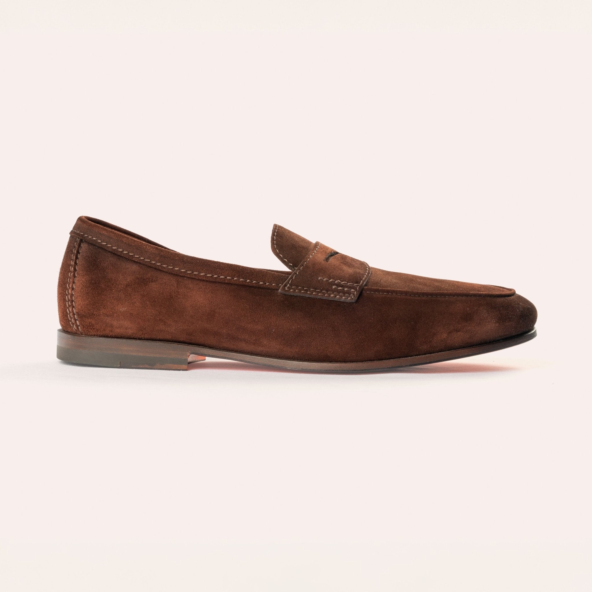 Men's brown suede Carlo loafer - Mandelli UK