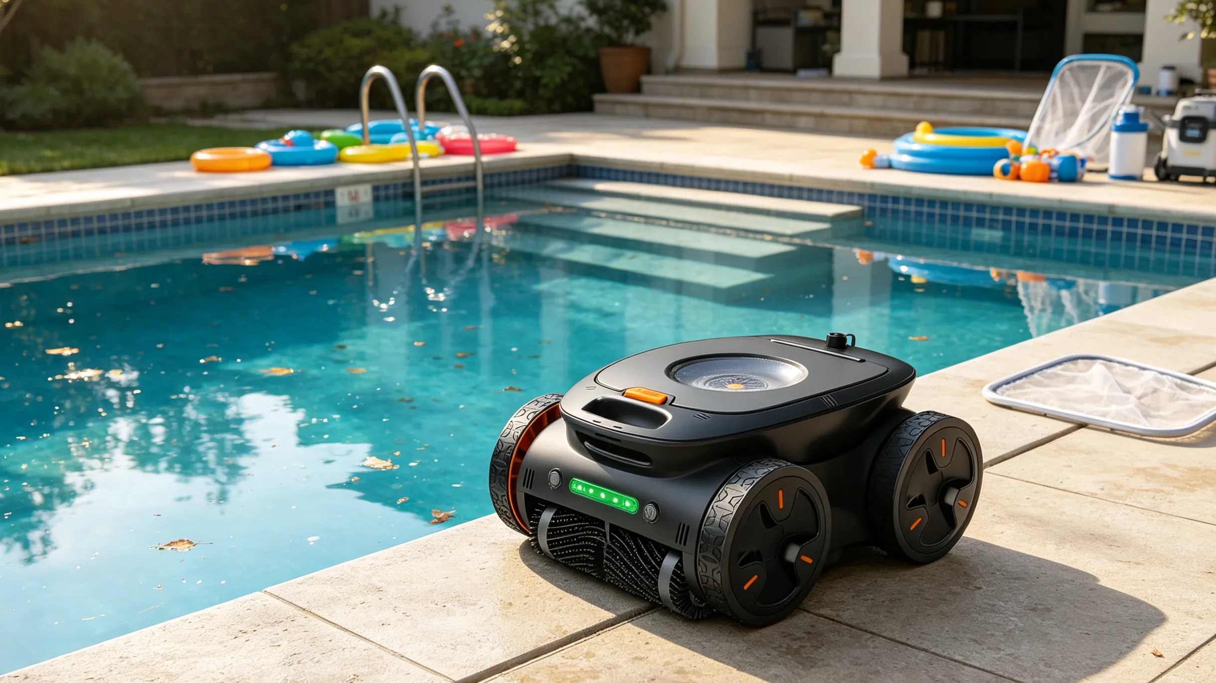 Preparing a swimming pool before using a robotic pool cleaner