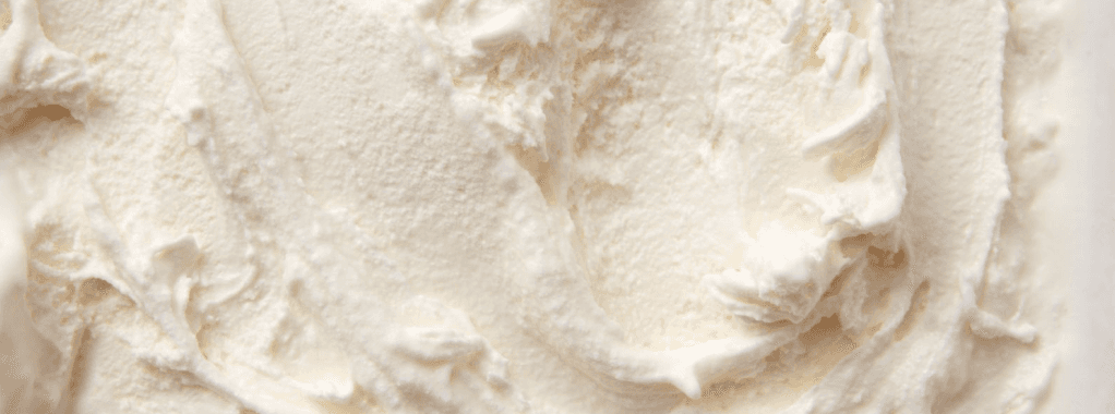 Close-up of creamy vanilla ice cream