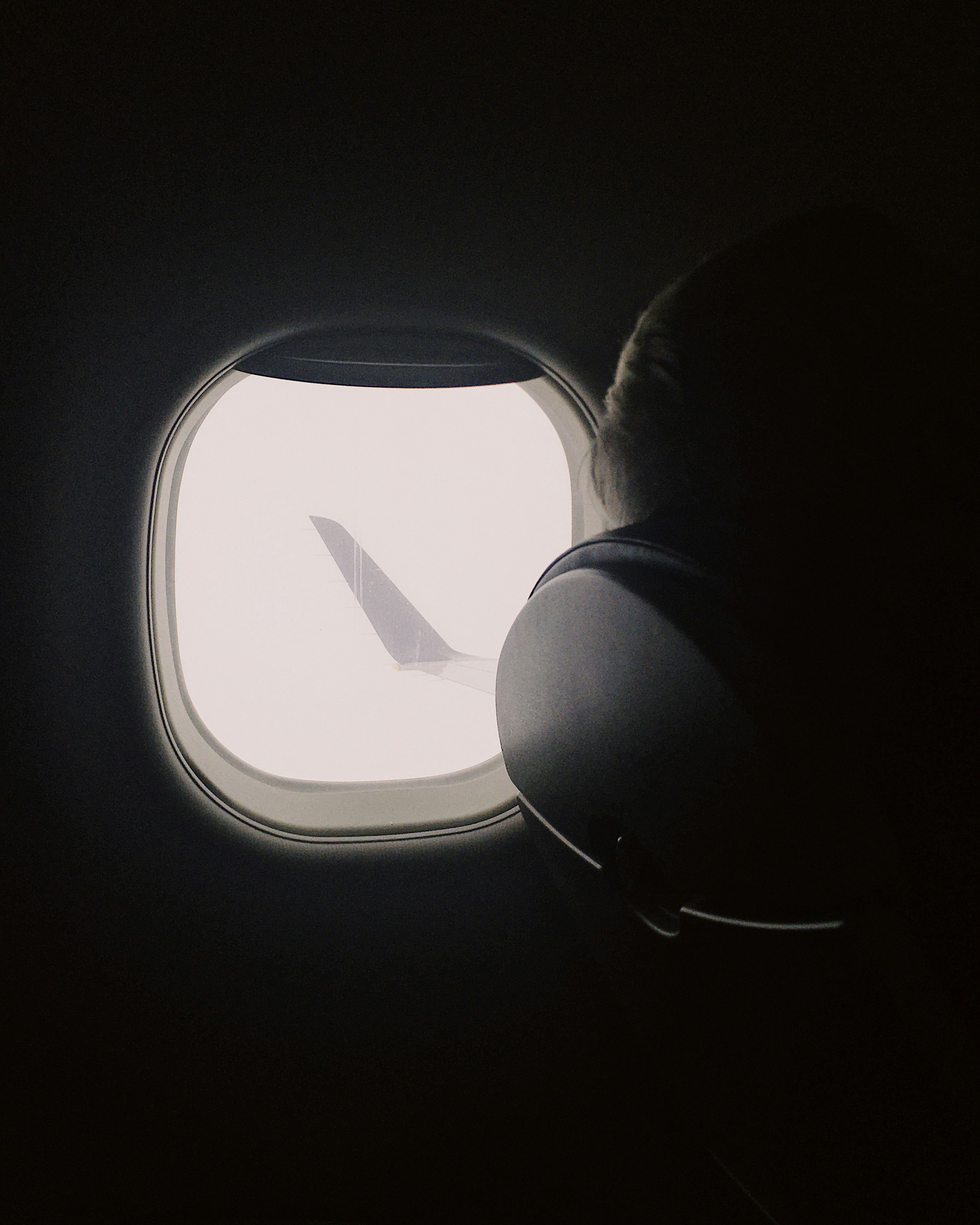 airplane window view of airplane