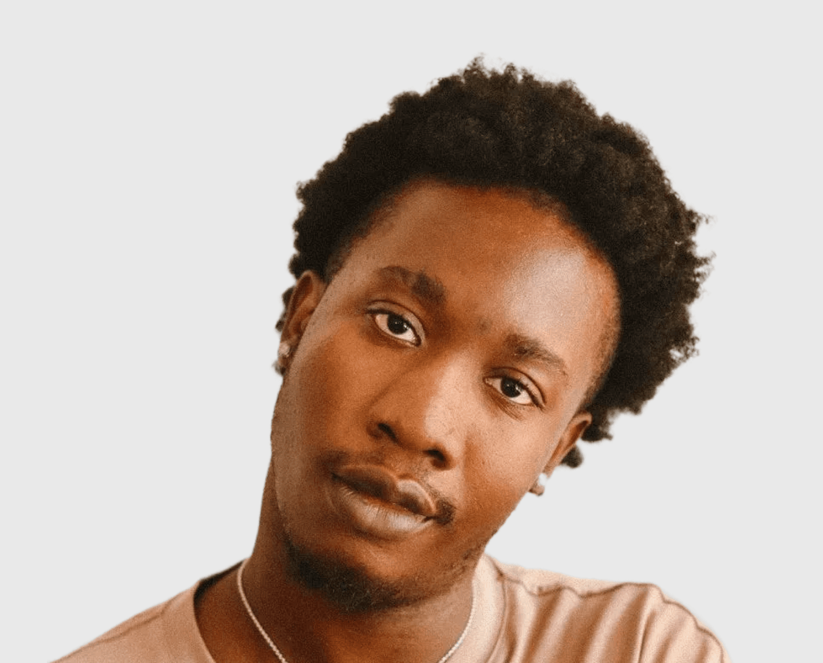 Black and white photo of man posing on camera