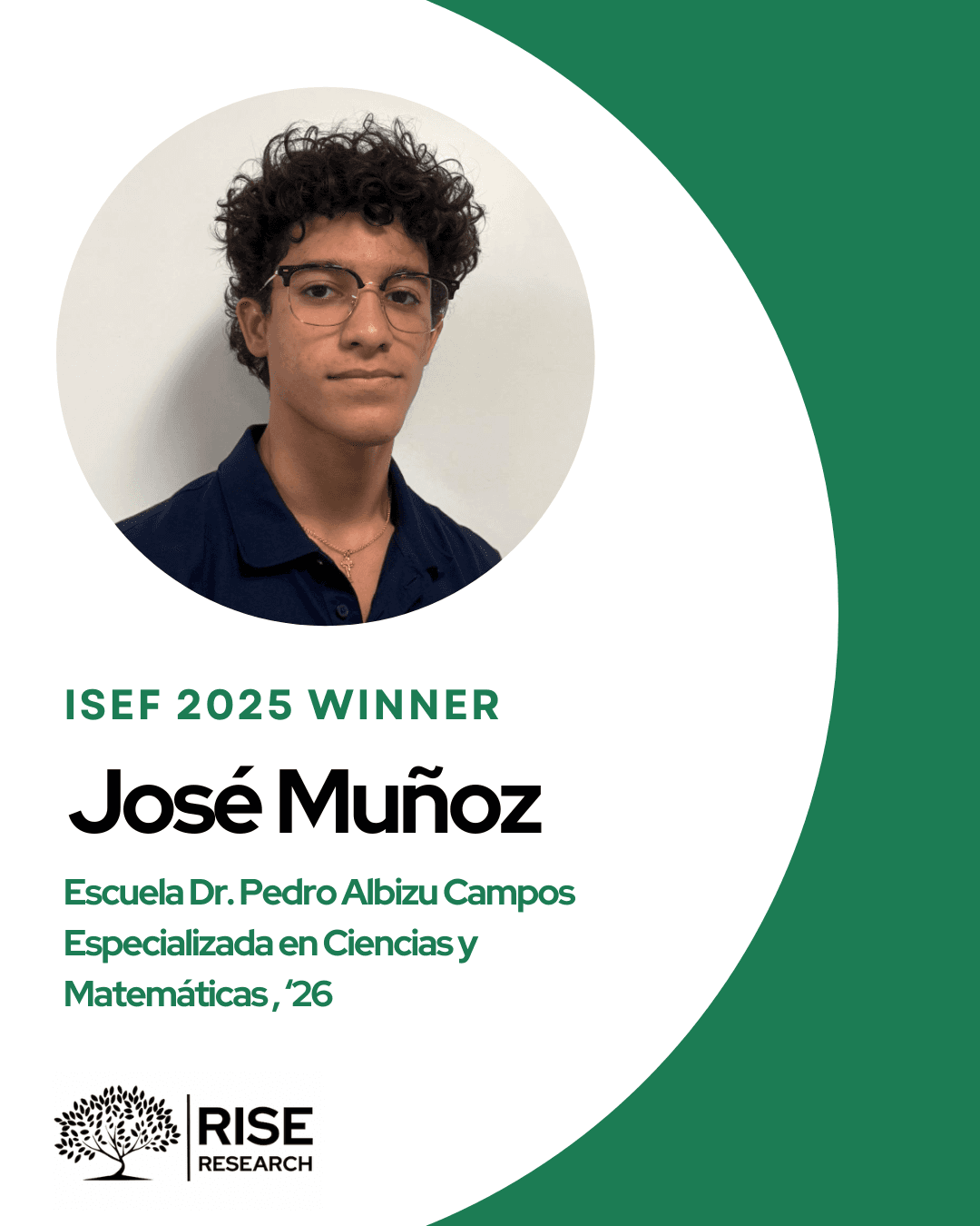 High school student sharing their RISE Global experience through the RISE Research Program