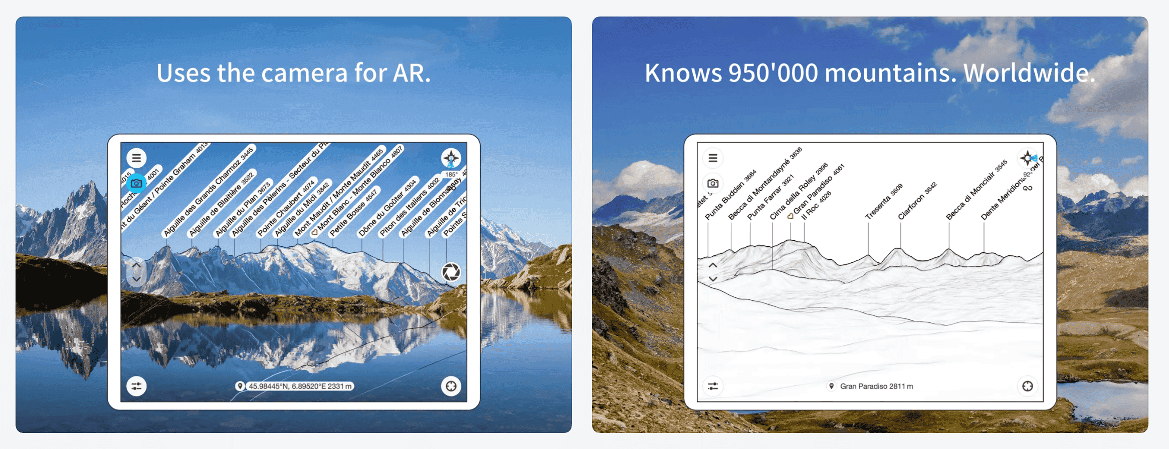 Peakfinder travel app (best travel apps 2026)