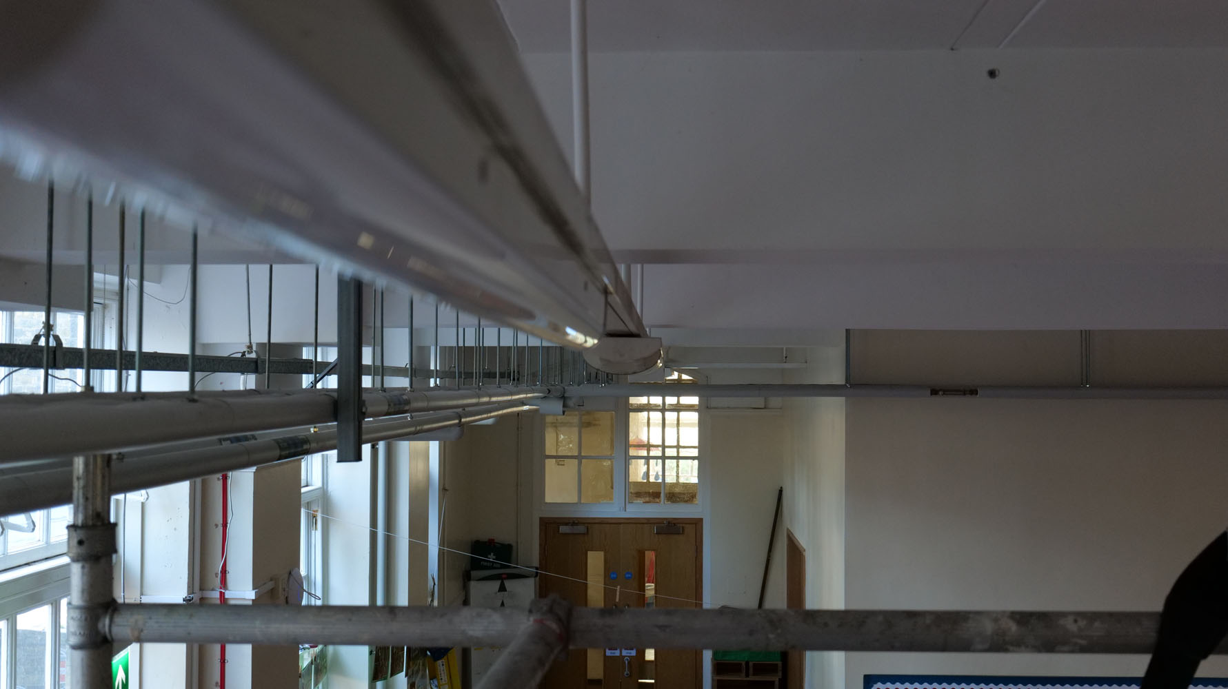 New emergency lights installed by the Azure Electrical team for a school in centre london