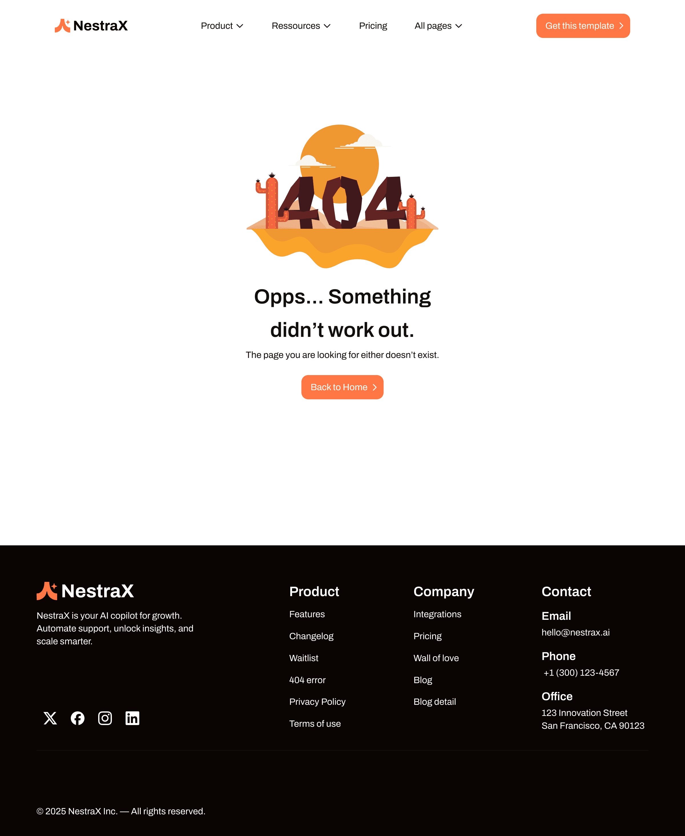 404 page