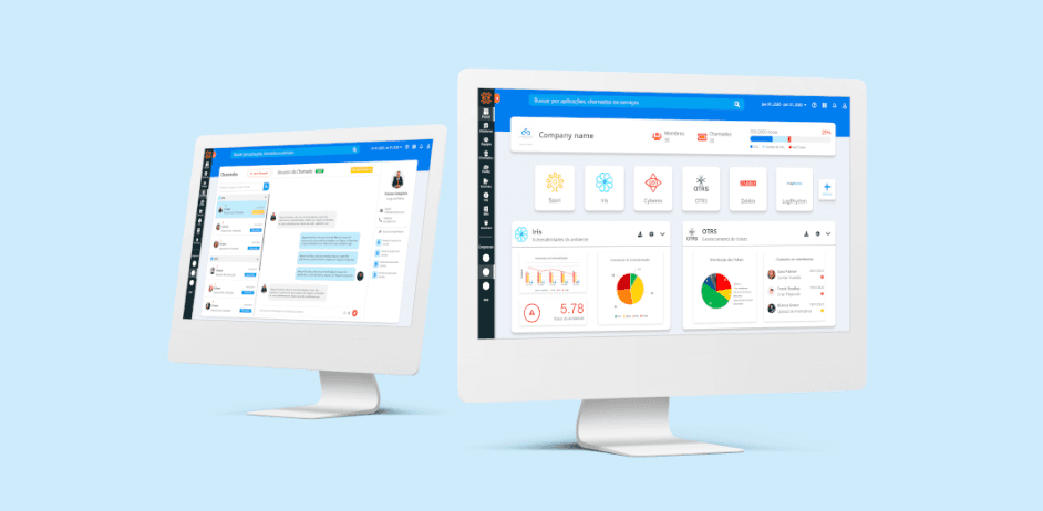 Two desktop showing dashboards
