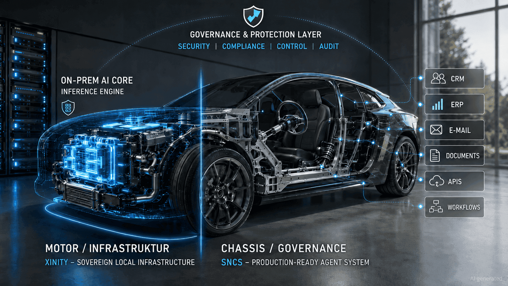 Xinity as the engine, SNCS Prism as the chassis