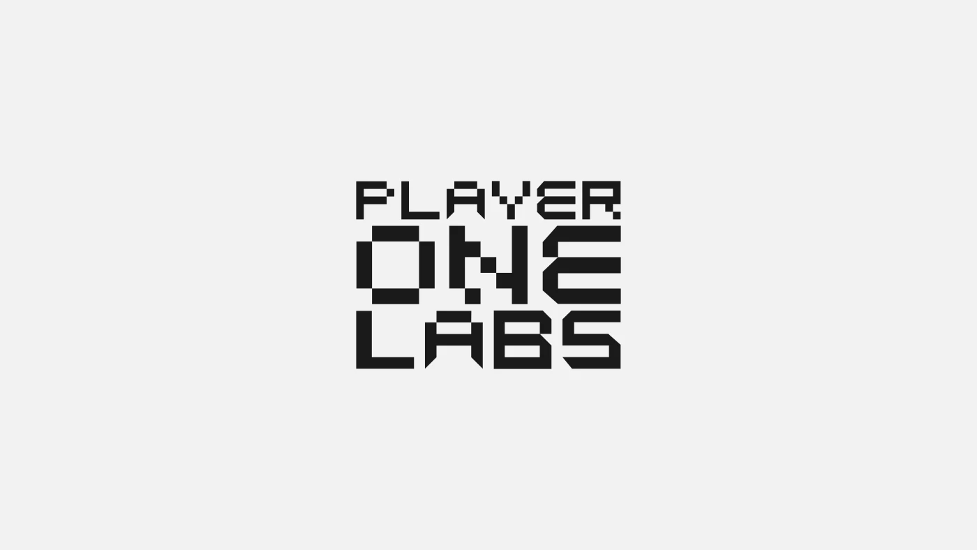 Player One Labs logotype on white background