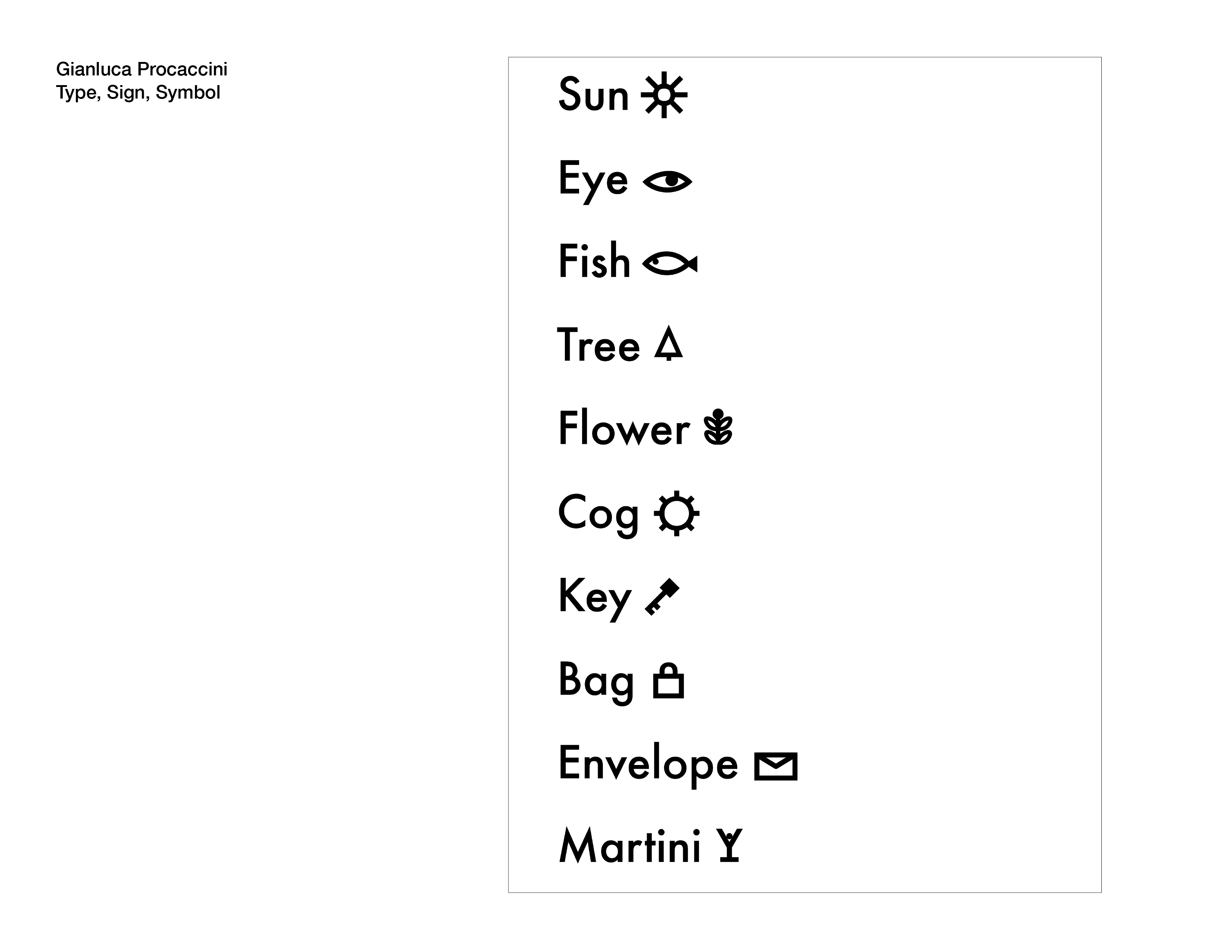 Tasked with devising a series of icons that adhere to a formal typeface visual language. Designed in Adobe Illustrator.