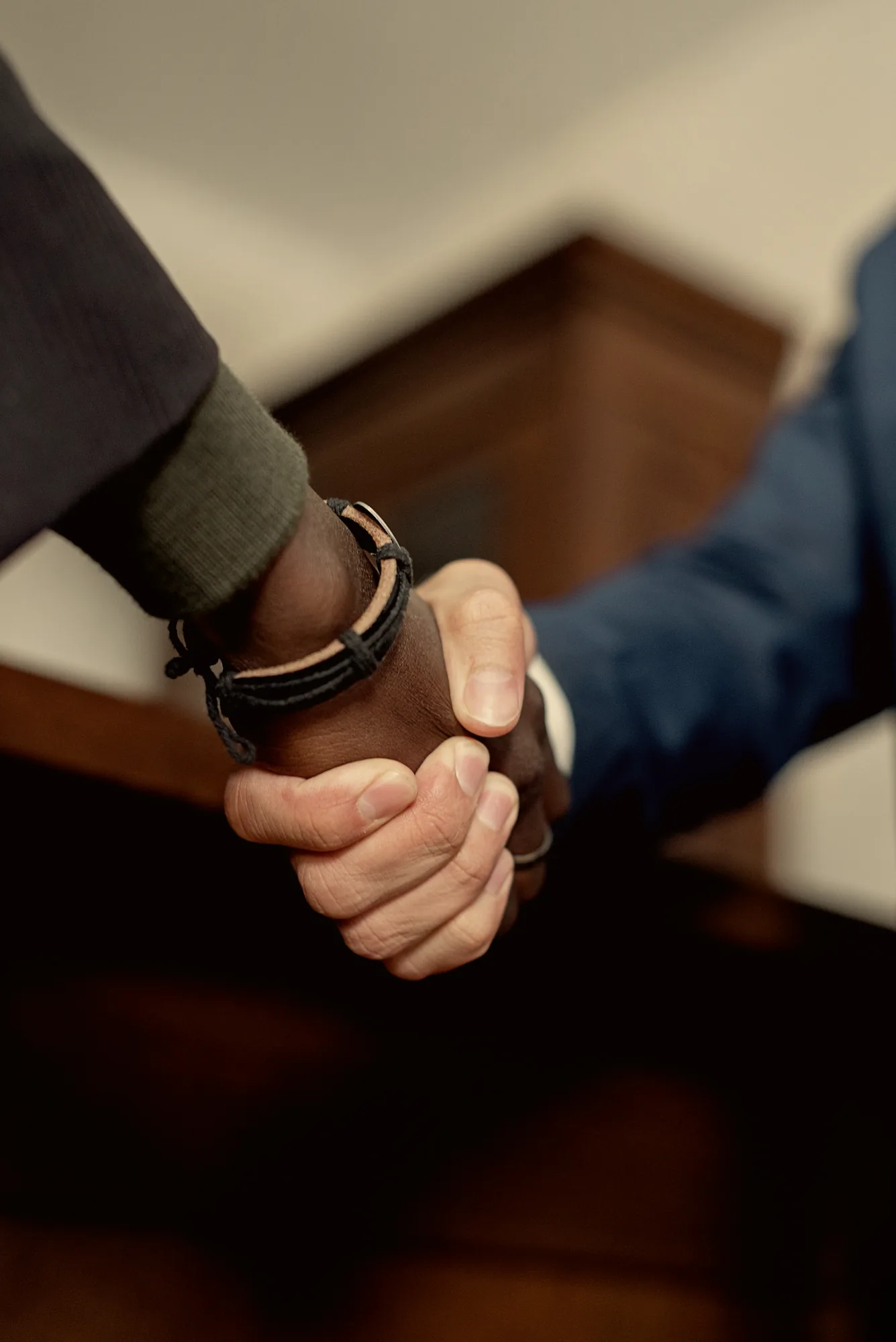 Close up of a business handshake