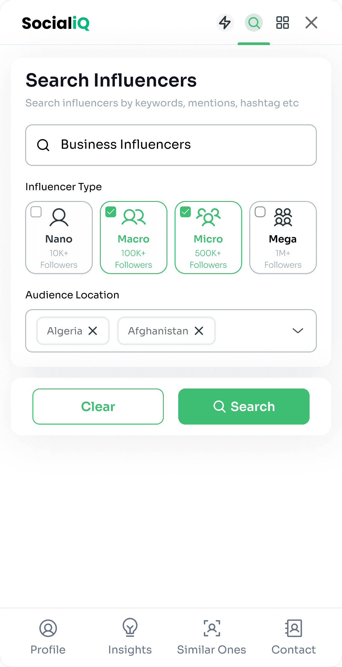 Mobile UI 