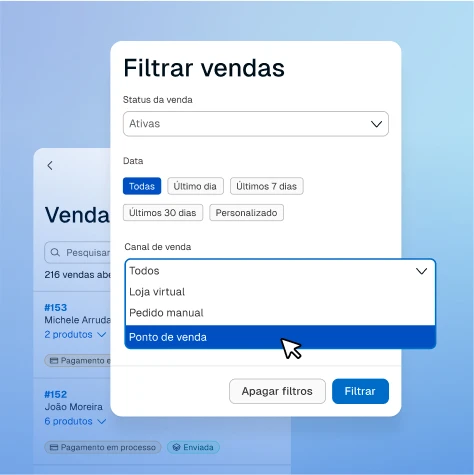 Filtrar vendas