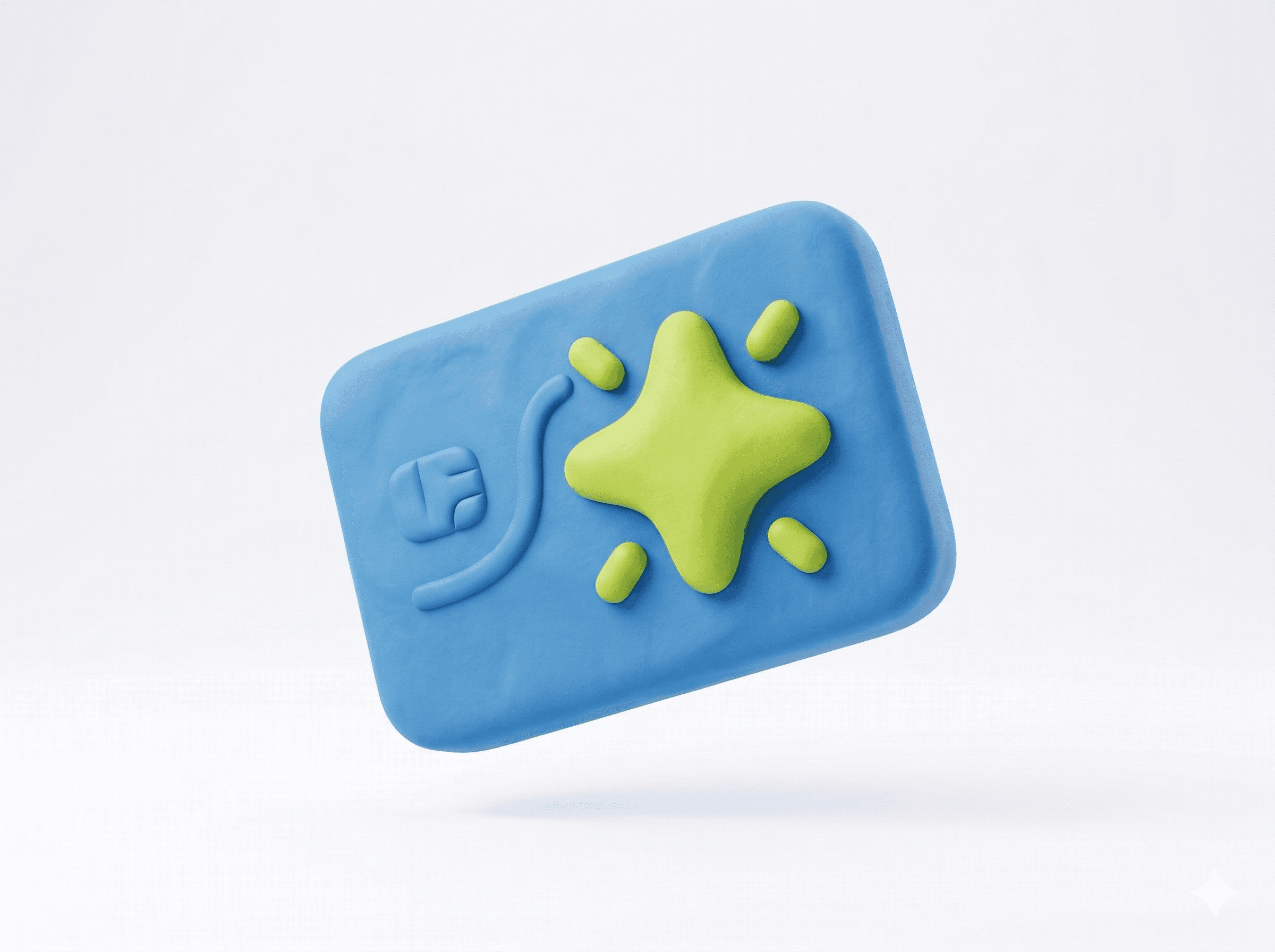 Minimal abstract sculpture with flowing translucent white curves, softly lit and casting gentle shadows on a neutral gray background.