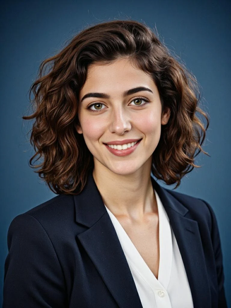 Free AI Headshot Generator, African curls female resume photo