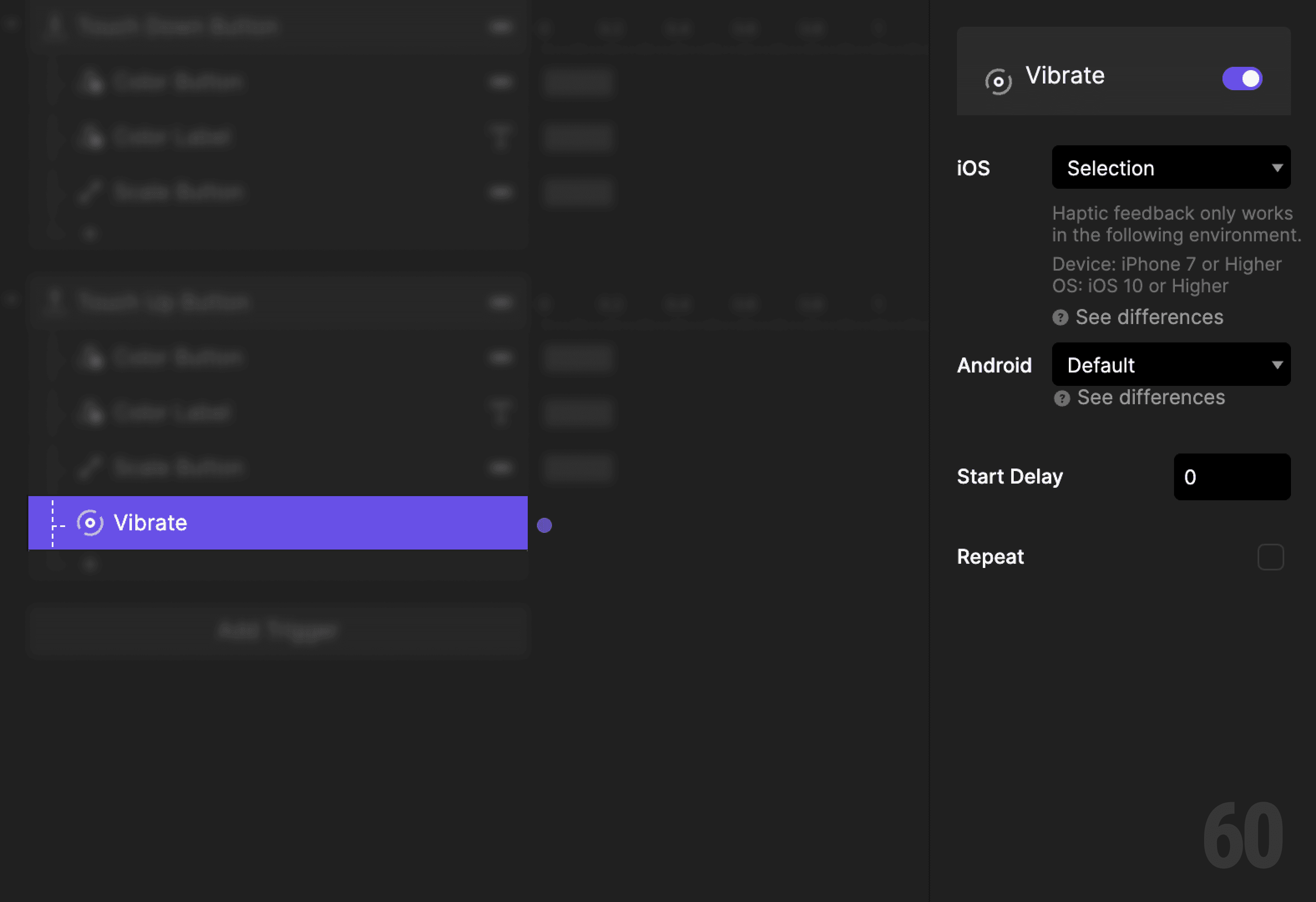 This is a screenshot of Step 9: Add haptic feedback.