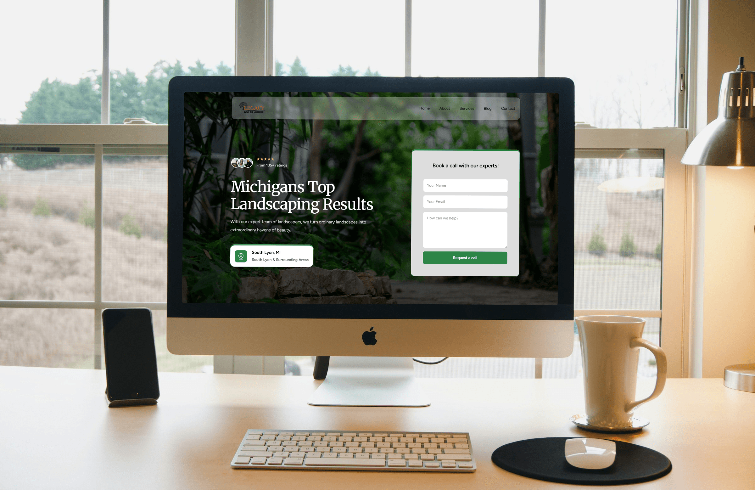 Legacy Lawn & Landscaping Website Preview On Desktop