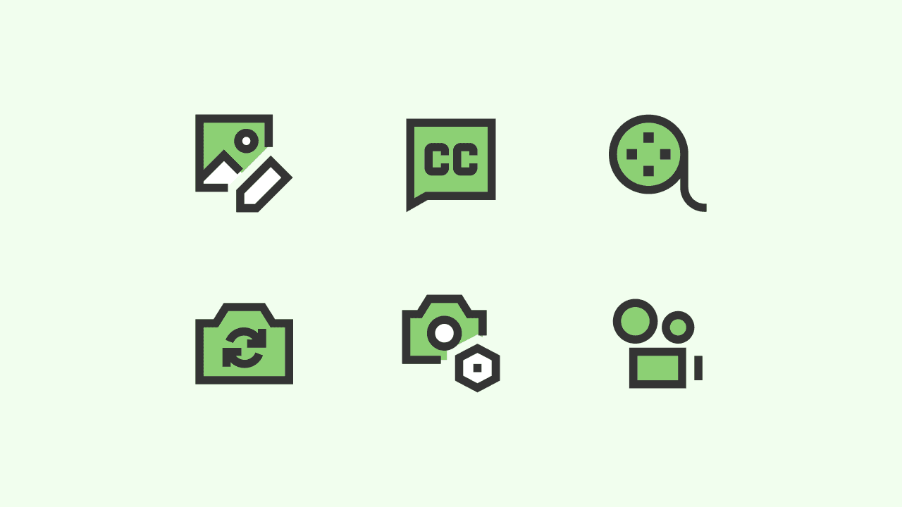 Sharp Duo Photo and Video Icon Set