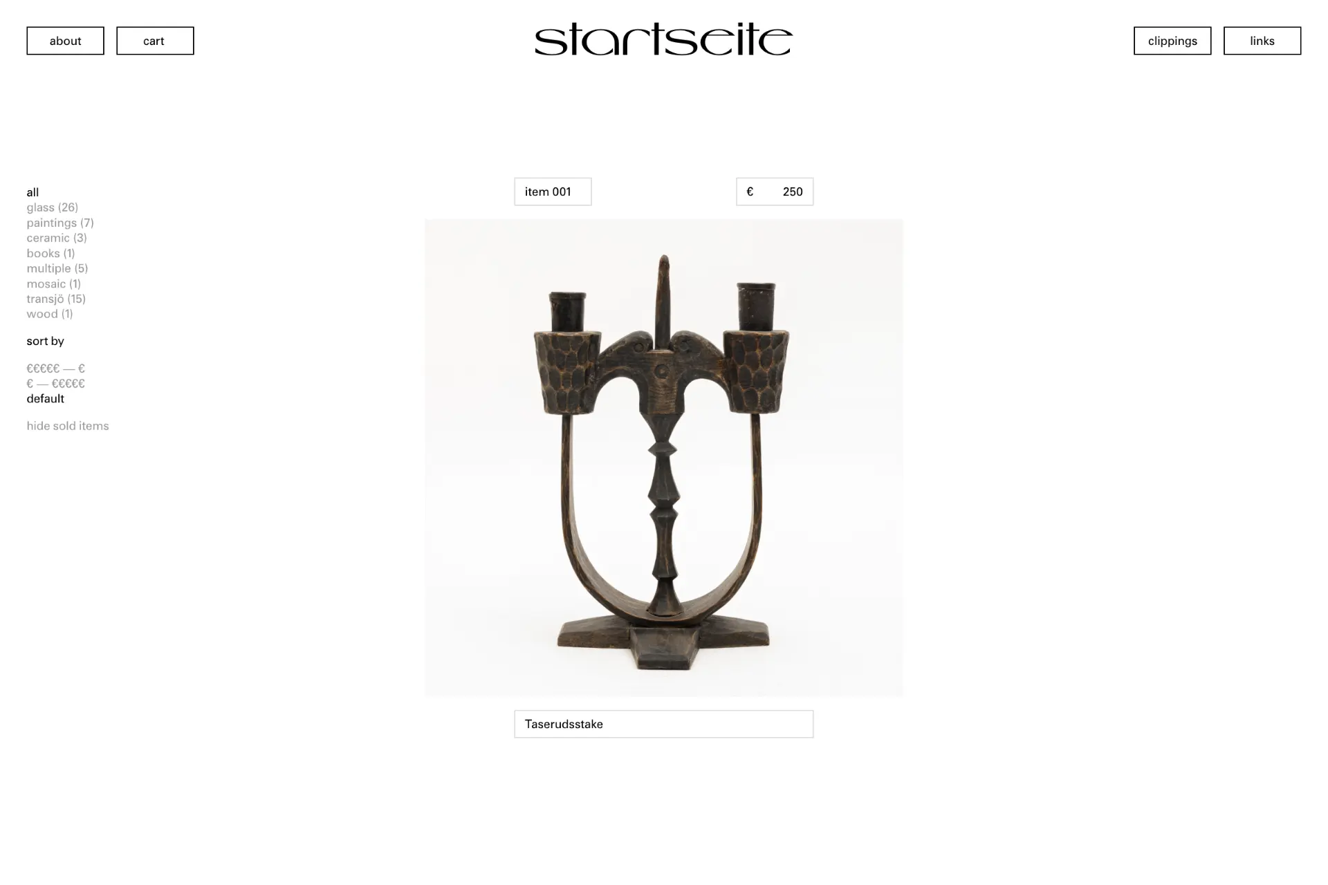 Screenshot of Startseite website