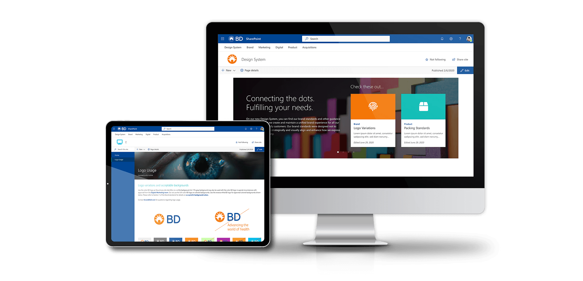 SharePoint on tablet and desktop devices