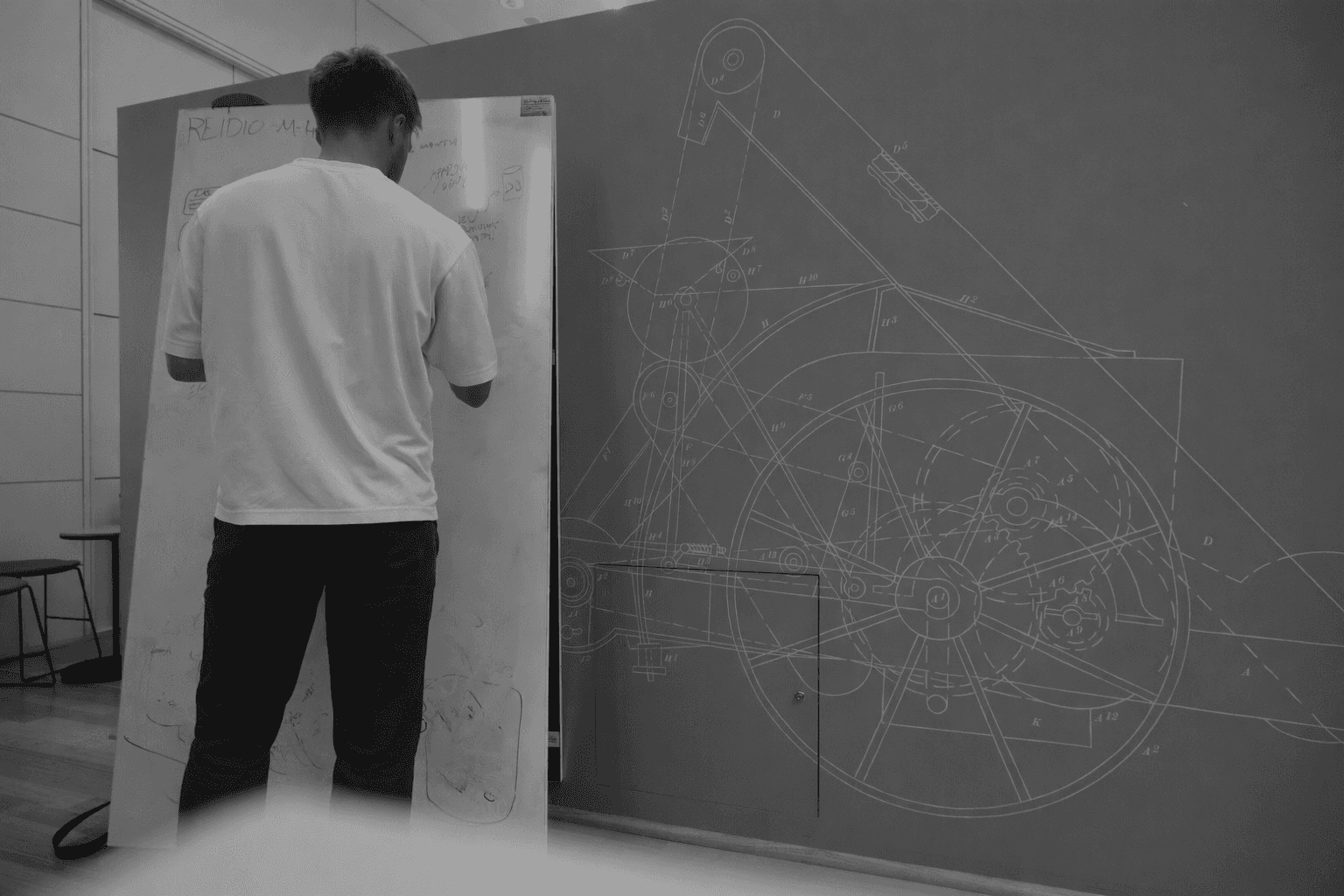 Office workers on computers