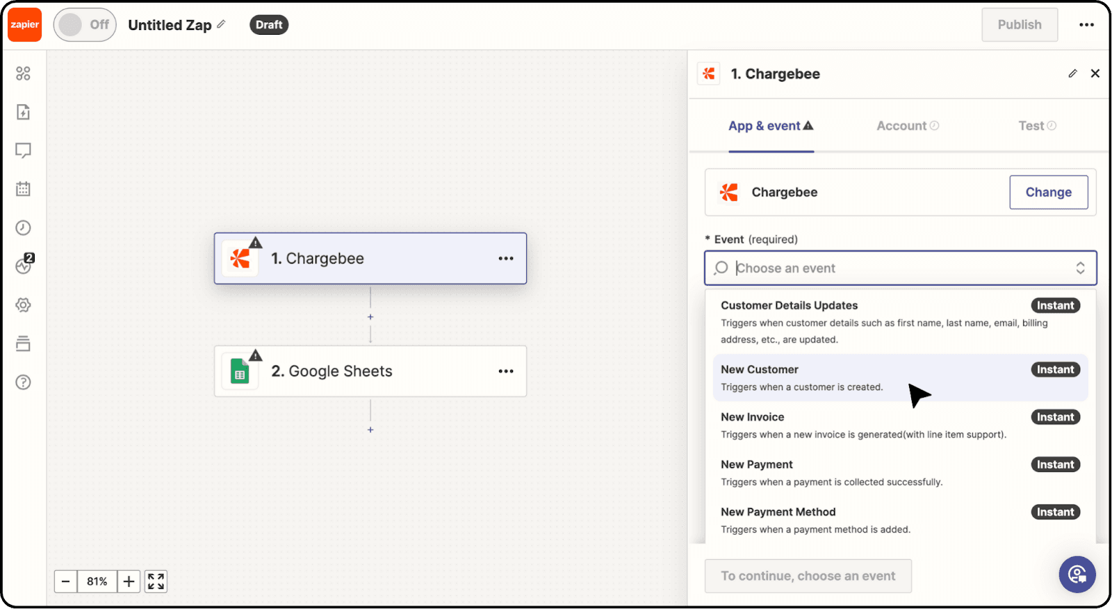 Defining Triggers and Actions