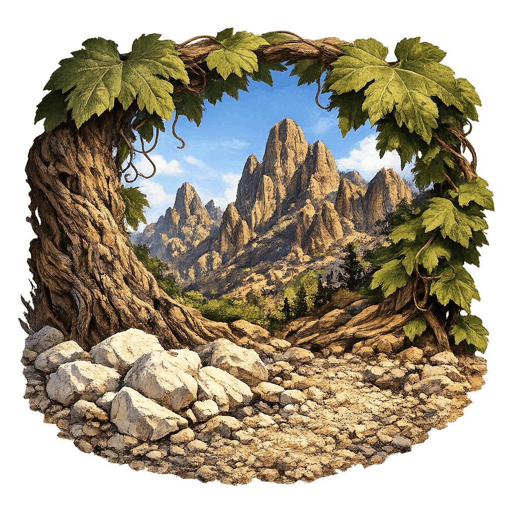 Detailed graphic of the Chalone wine region.