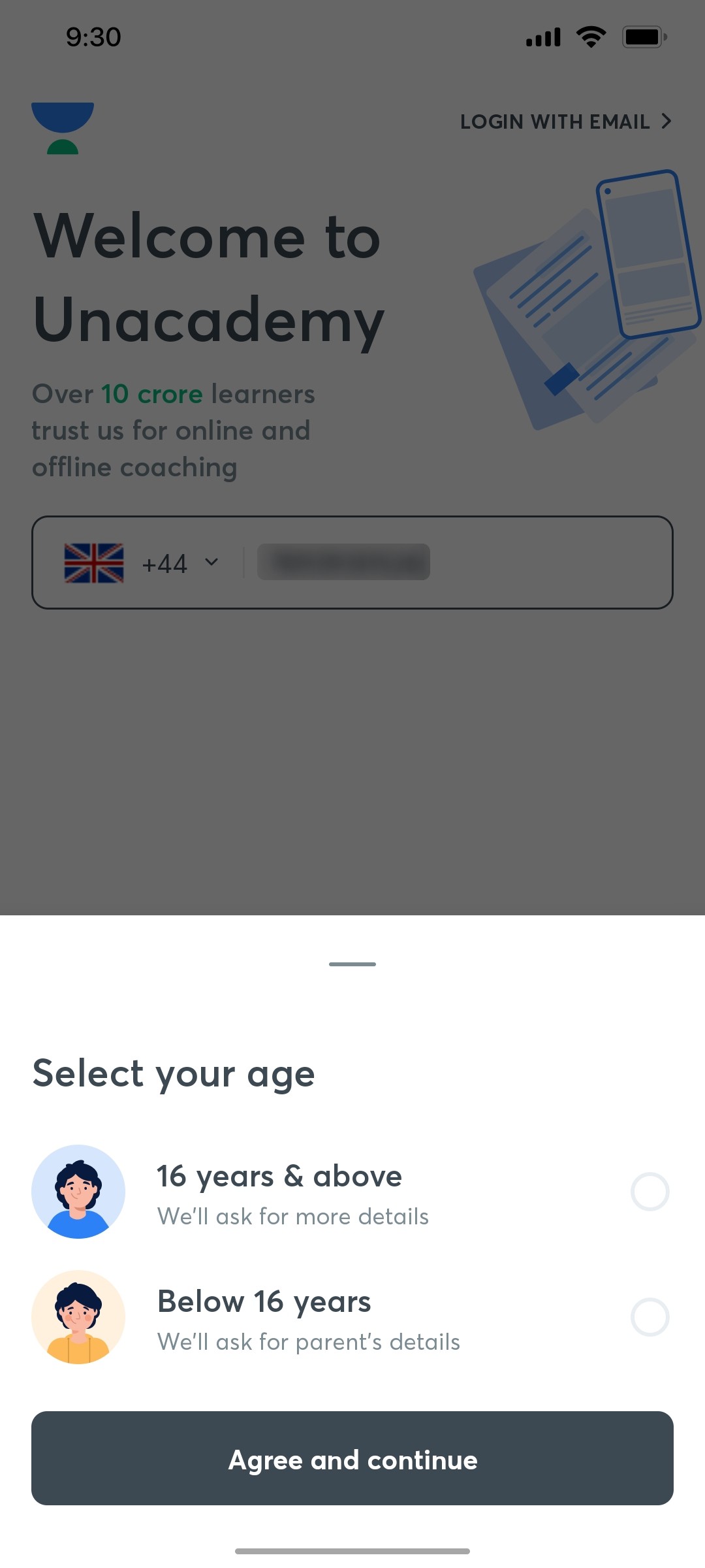 Unacademy Select Your Age