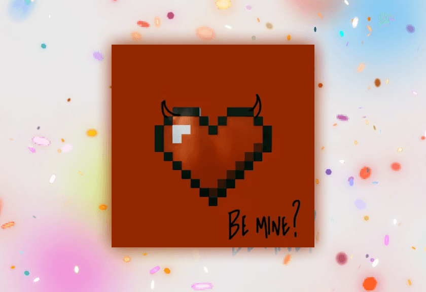 Fun and cheeky Galentine’s Day poster with Shrek, flames, and the bold text 'Let's go!