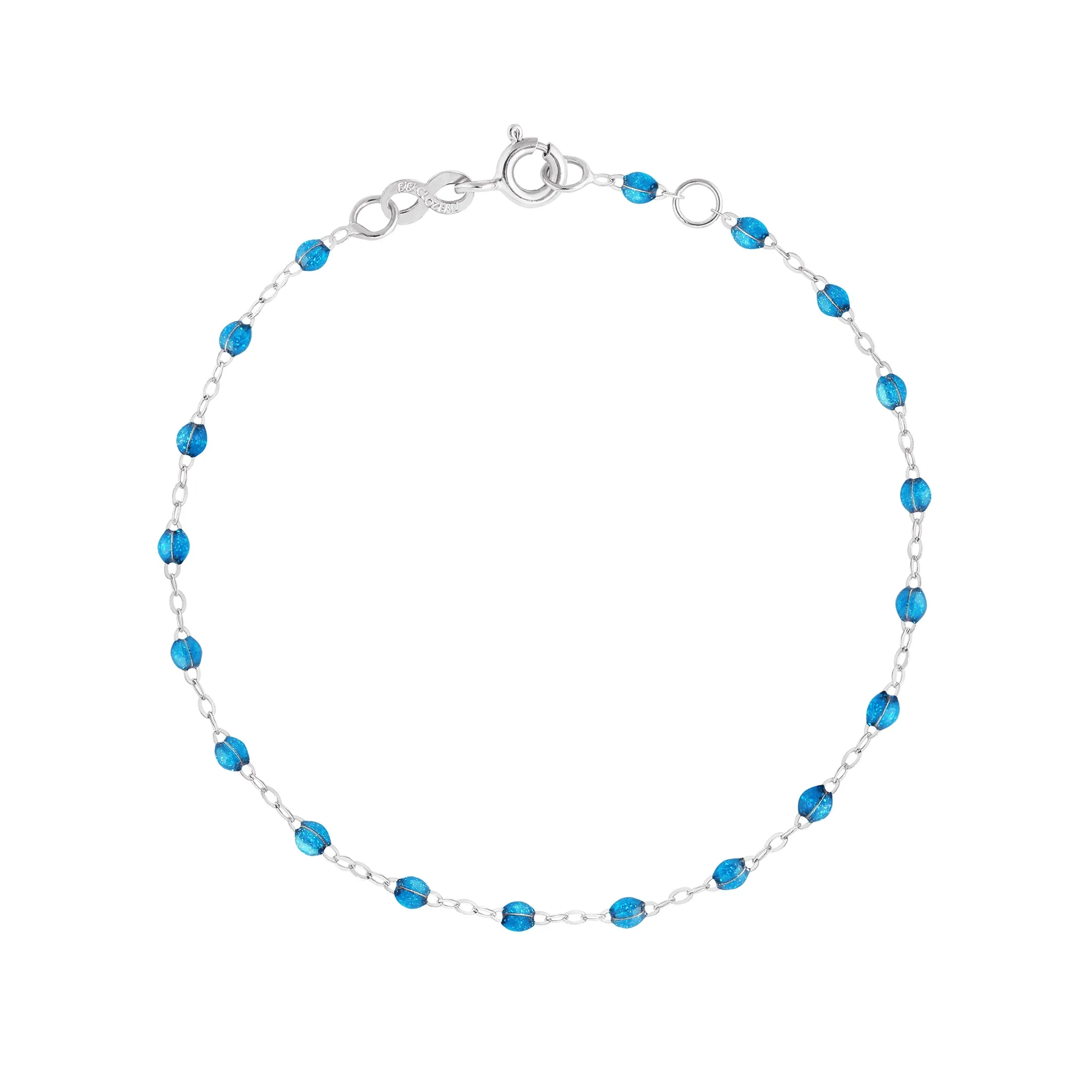 Bracelet azur Classique Gigi, or blanc