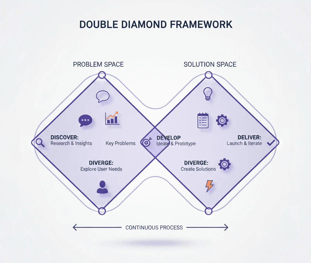Image showing the double diamond framework for product discovery