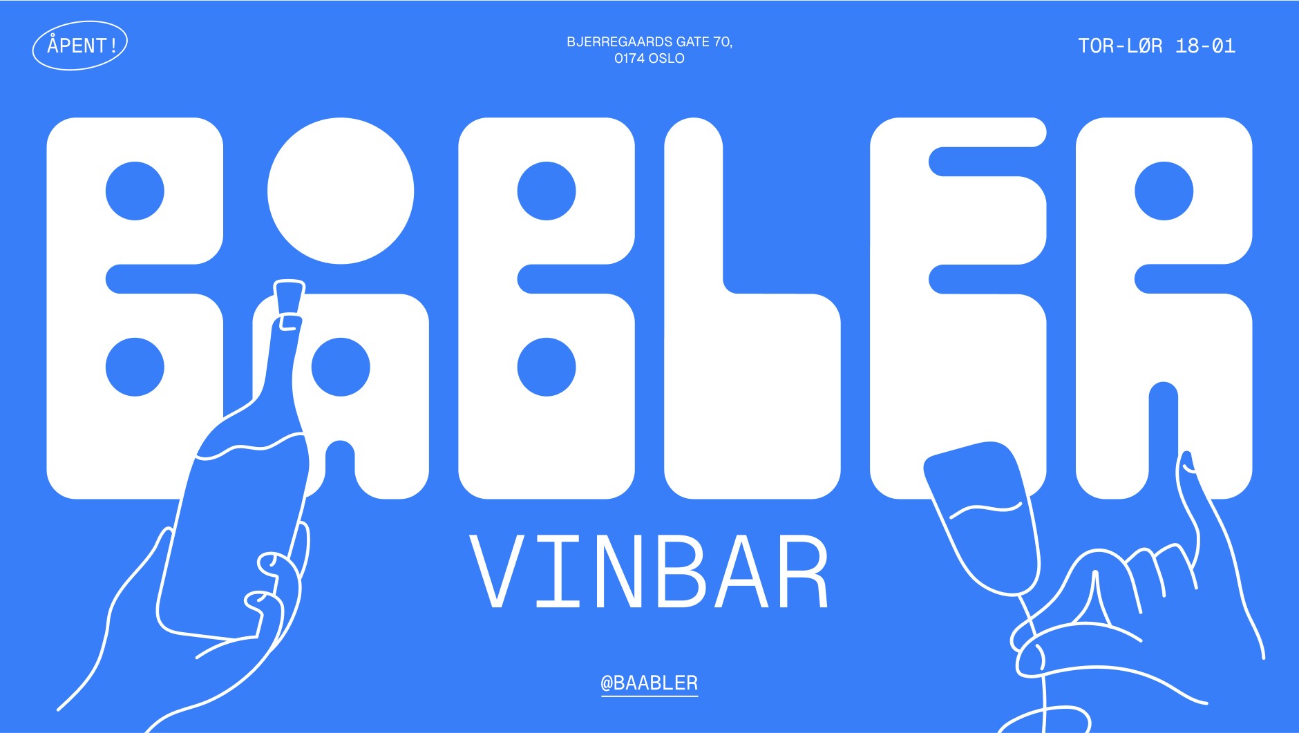 Collage of brand elements showcasing the logo, typography and illustrations for Båbler.