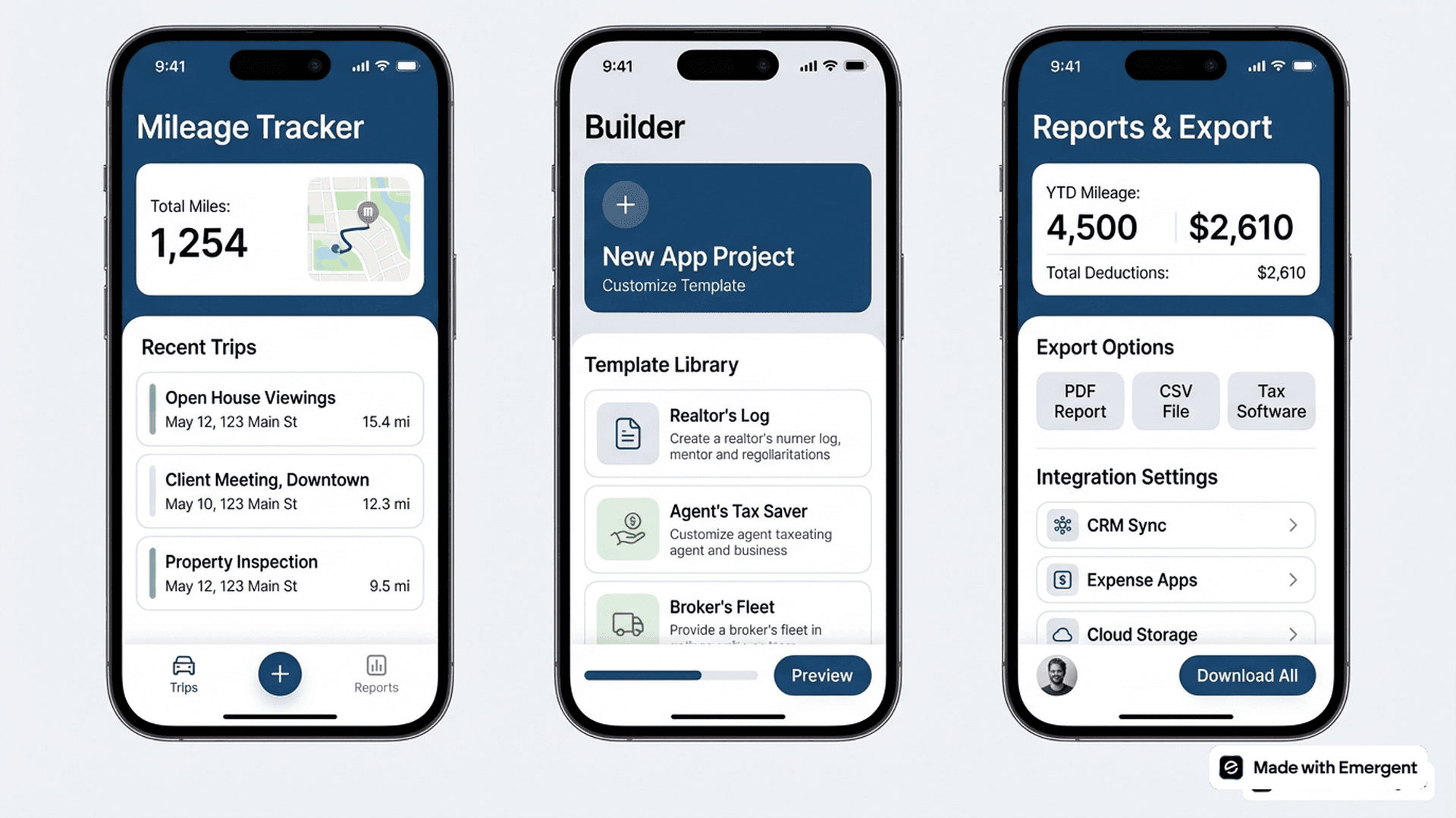 Real Estate Mileage App Made With Emergent