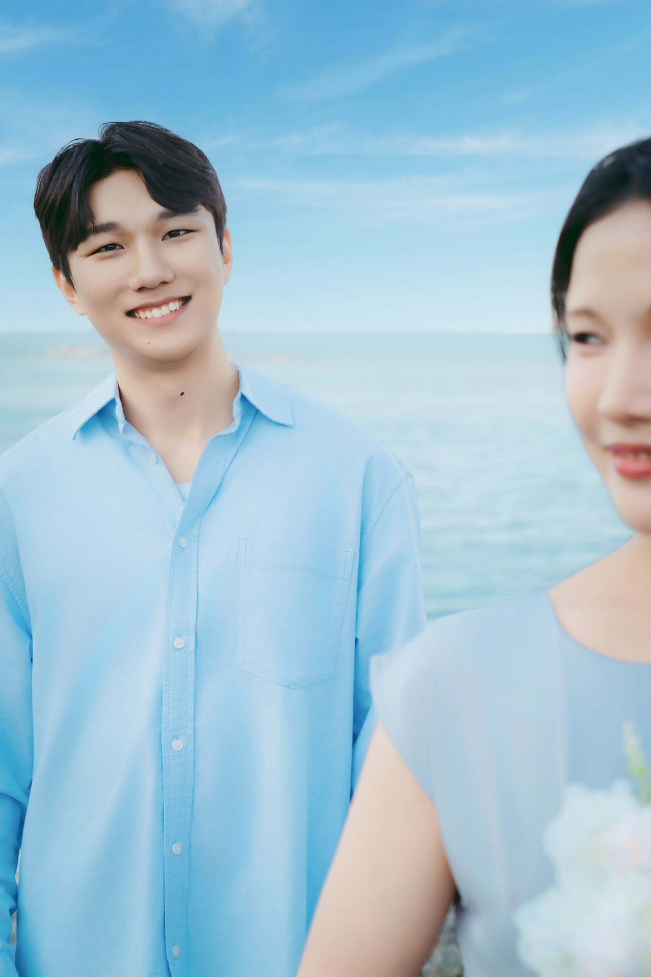안산 대부도 구봉도 바다웨딩스냅 촬영 후기 | 낭만별비스튜디오가 담아낸 숲과 서해의 블루톤 야외웨딩
