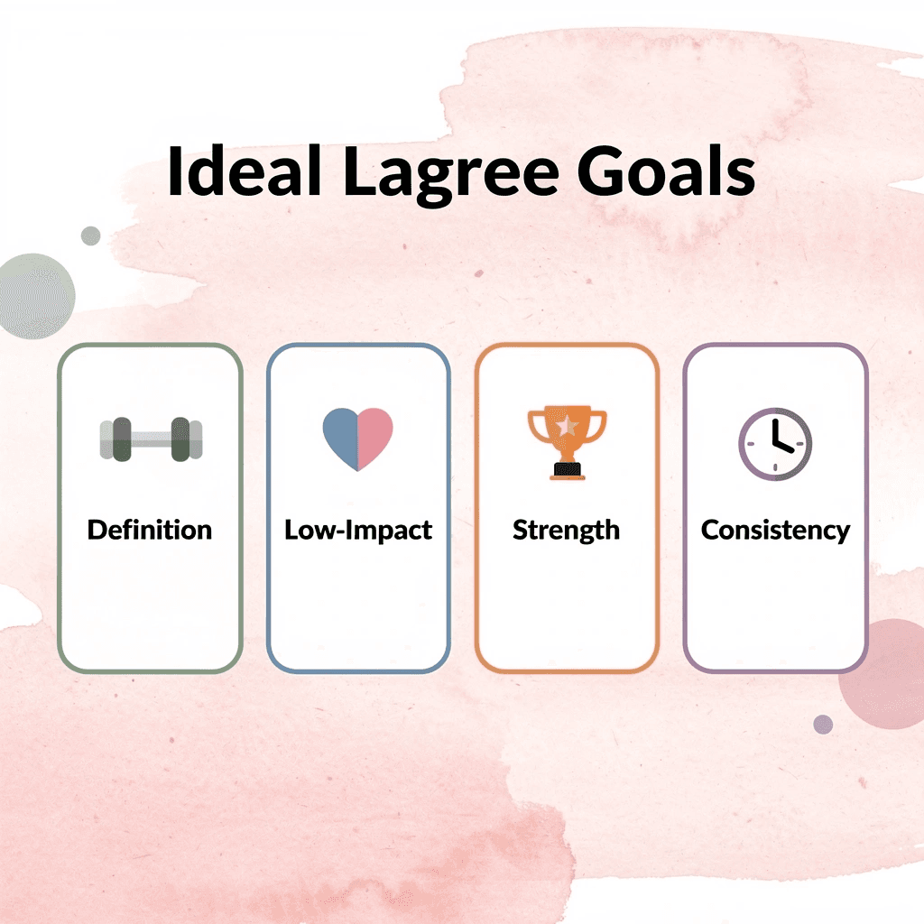 Infographic showing ideal Lagree fitness goals