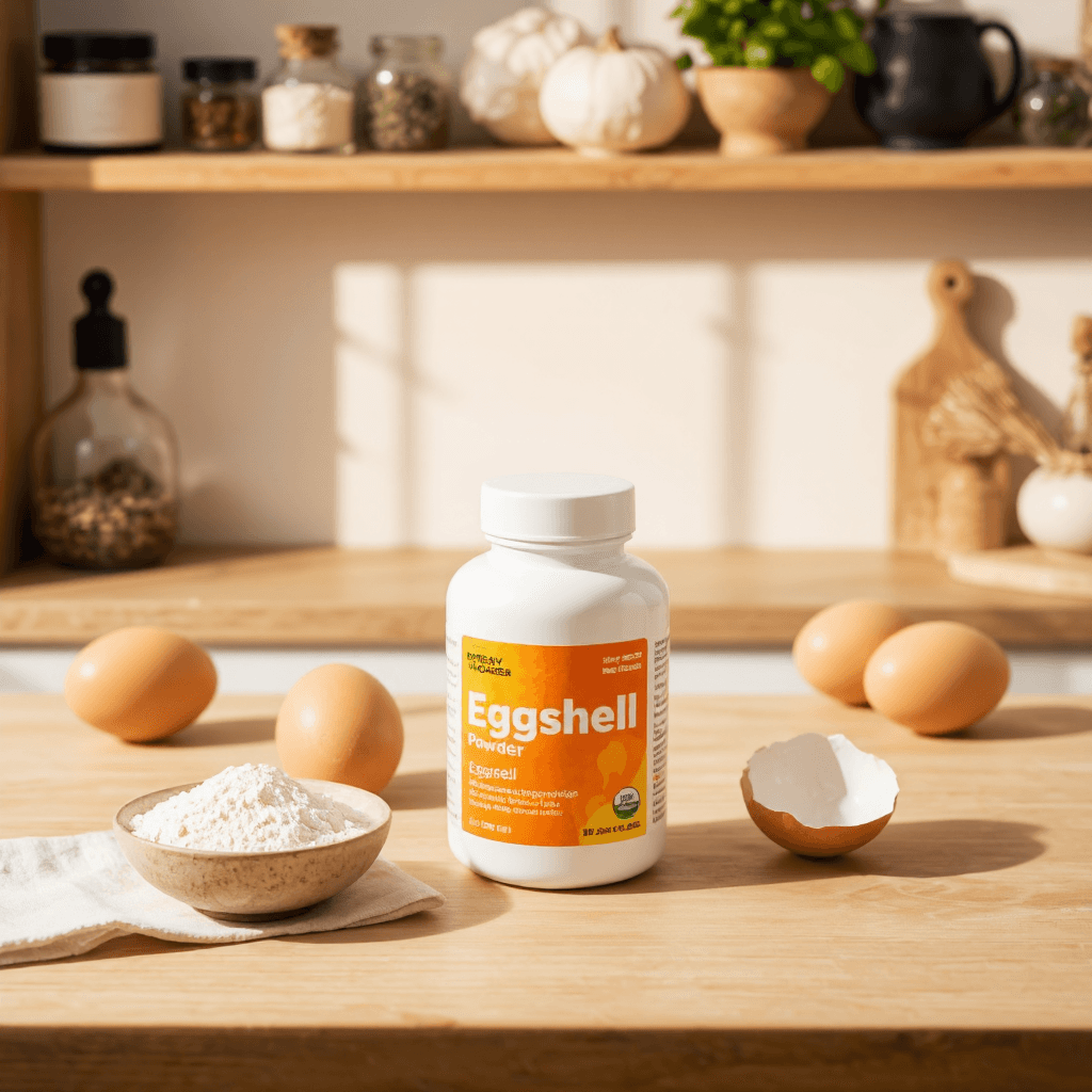 product photography of a bottle of dietary supplement containing egg shell membrane