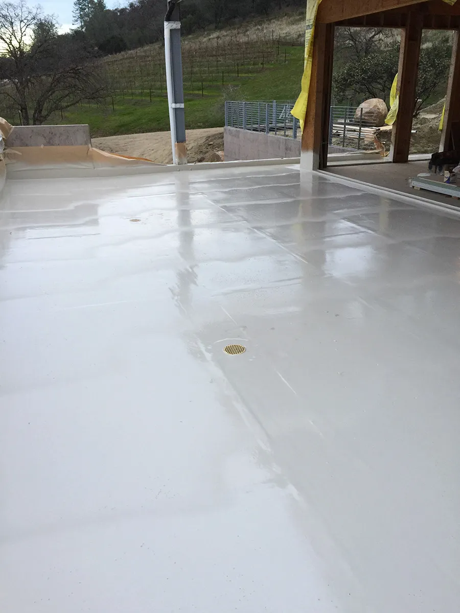 Casino Mine Winery Plymouth California Completed urethane pedestrian deck coating system