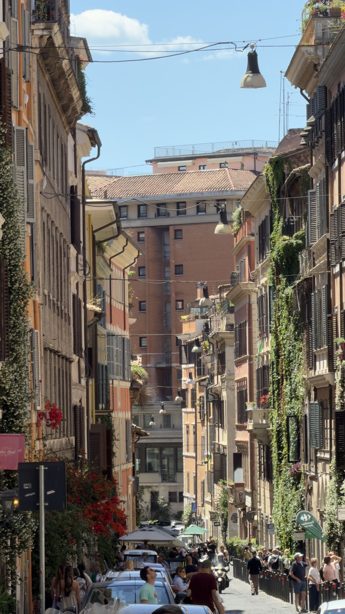 Quiet morning corner of Via degli Zingari in the heart of Rione Monti, Rome