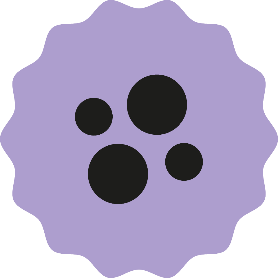 Grey metallic flower shaped object